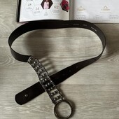 Кожаный необычный коричневый пояс