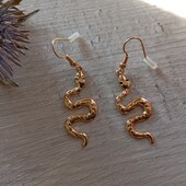 Сережки золотисті змії