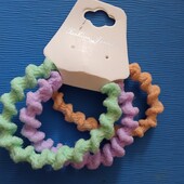 Набор різнокольорових резинок для волосся : 3 шт