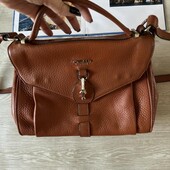 Рыжая брендовая кожаная сумка