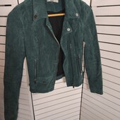 Zara, XS, натуральна замша, куртка косуха