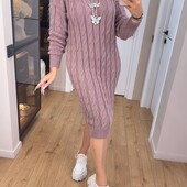 Теплое вязаное платье миди разные цвета новинки сезона