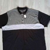 Bigdude мужская хлопковая футболка поло цвет черный размер 5 XL 