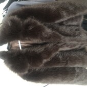 Шубка коричнева & шоколад під Zara s-m