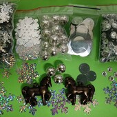 Сніжинки і намистини, паєтки 1250шт