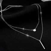 Підвіска цепочка подвійна Кулон колье Подвеска цепочка двойная