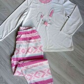 Primark + Love to lounge брендовая флисовая пижамка размер евро 42/44