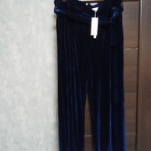 Новые брендовые велюровые брюки под пояс р.20