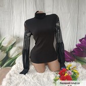 Гольф з ажурним рукавом