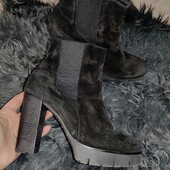 Paul Green uk 6.5 чорні замшеві челсі