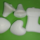 Набір пінопластових фігур для дитячої творчості, створення новорічних іграшок 5шт