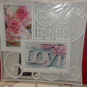 Красивая,семейная фоторамка,на 2фото.