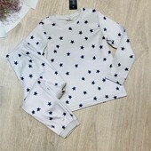 Дитяча велюрова тепла піжама 122/128 см зірки