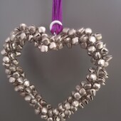 2 шт.Серце.Підвіс.Дзвоники.Метал.Декор.