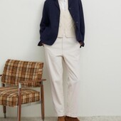 Брендові вельветові брюки в кольорі екрю