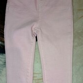 Джинси рожеві для дівчинки скіні на 9/12м