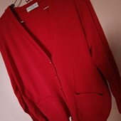 Вовняний червоний кардіган р.42 евро