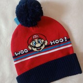 Шапка для хлопчика супер маріо 54 розмір (7-8 років) детская шапка 7852