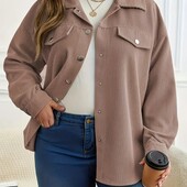 Новая женская вельветовая рубашка. Р 3XL