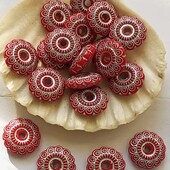 Наместини в вінтажному стилі, з орнаментом 19на7мм, 100шт