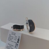 Срібні сережки з оніксом