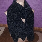 В'язаний плюшевый велюровий теплий шарф