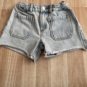 Фірмові шорти джинсові 122-128 туреччина коттон 92%