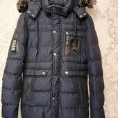 Тепла зимова куртка підлітку. Т.синя!Укрп 50%. Темно синя.