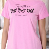 Жіноча футболка рожева Sinsay р-р S