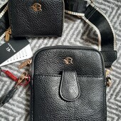 Сумка + гаманець чорні, жіночі