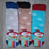 Новорічні жіночі махрові шкарпетки лот 1шт, можна докупити