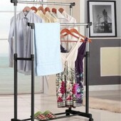 Вішалка на підлогу подвійна на коліщатках