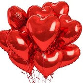 Набір 10 шт фольгованих кульок сердце