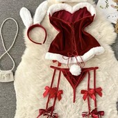 Эротический новогодний костюм зайчик