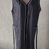 Трикотажний жіночий халат на молнії, 100% котон, узбекистан, р. 62-64-74