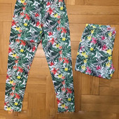 Лосінки трикотажні з абстрактним принтом