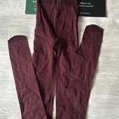 Плотные бордовые колготки 60ден