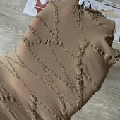 Плотные бежевые колготы с золотым узором