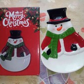 Керамічне різдвяне блюдо 24см