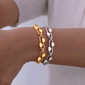 Браслет медзолото серця, ланки