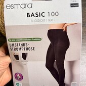 Арт.1151 колготи для вагітних жінок 100den чорні матові esmara