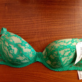 Шикарный бюстгальтер пуш - ап 75 С - зеленый (Авелин (Милавица) мод.66084