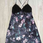 M&S женская ночная в цветочный принт верх кружево размер евро 38/40