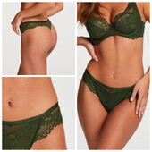 Hunkemoller! Мереживні жіночі труси, стрінги Хл розмір kombu green! Лот 4