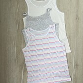 Primark.Набір майок для дівчинки 3 шт 122(6-7 р)