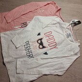 Лупілу! Трикотажний реглан для дівчинки, лонгслів 110/116 2 шт! Лот 719