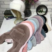 Шапка- ушанка альпака цвета на выбор