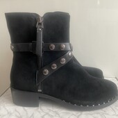 Шкіряні замшеві зимові ботінки tomfrieЯк