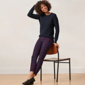 Еластичні штани стрейч, червоно-синя клітинка від tchibo (німеччина) розмір 38 евро=44