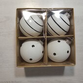 Livarno! Скляні кульки на ялинку, в лоті 4 шт по 7см! Лот 1